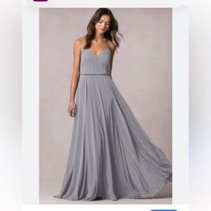 Jenny Yoo Gray Maxi Dress